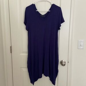 EUC Kim‎ & Cami women’s dark blue v-neck tshirt dress lengthy blouse large